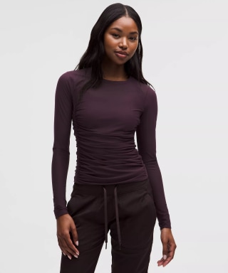 Lululemon Mesh Ruched Long-Sleeve Shirt