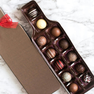 Sugar Plum Wine Bottle Truffle Box