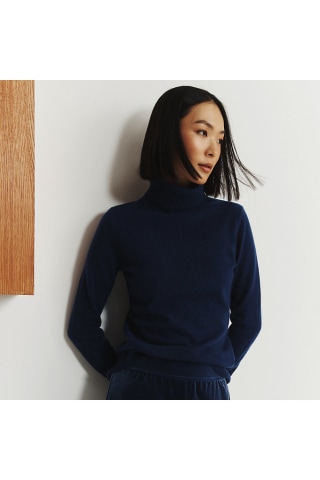 Lands' End Women's Cashmere Turtleneck Sweater