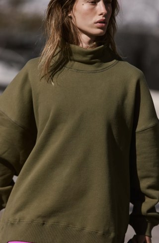 A Cut Above Mock Neck Pullover Sweatshirt