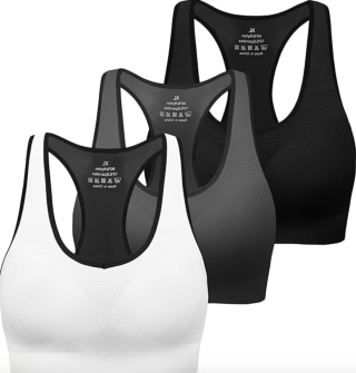 Mirity Women's Racerback Sports Bras (Pack of 3)