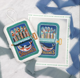 Etsy Sardine Squad Needlepoint Canvas