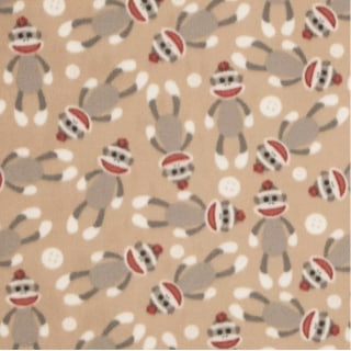 Hobby Lobby Sock Monkey Fleece Fabric