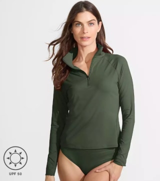 Lands' End Women's SunShade UPF 50 Quarter Zip
