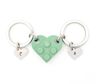 Lego Heart Keychain Set