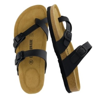 CUSHIONAIRE Luna Crossover Toe Strap Womens Sandals