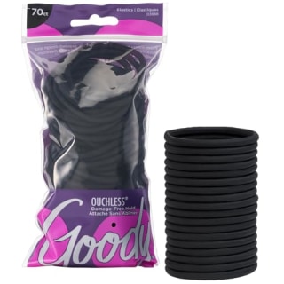 Goody Ouchless Hair Elastics, 70 Count, Black