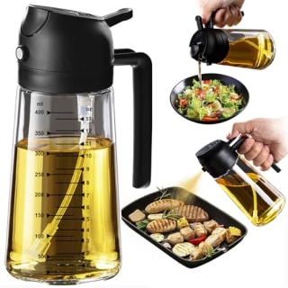 TrendPlain 2-in-1 Glass Olive Oil Dispenser