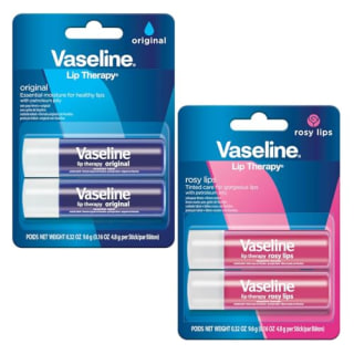 Vaseline Lip Therapy Original and Rosy Twin Pack (Set of 4)