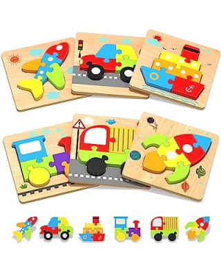 Yetonamr Wooden Toddler Puzzles