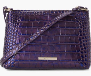 Brahmin Lorelei Croc Embossed Leather Shoulder Bag