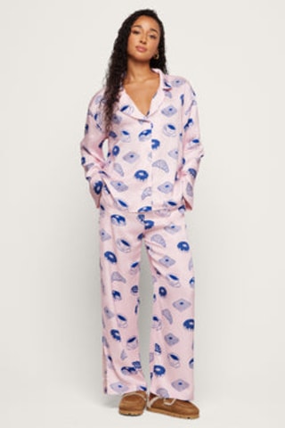 Neendi Breakfast Long Pajama Set