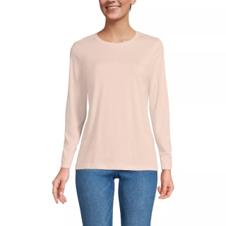 Lands' End Supima Cotton Long Sleeve Crewneck T-Shirt