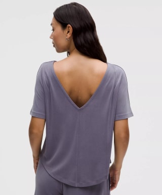 Lululemon Drapey Softstreme Boatneck Short-Sleeve Shirt