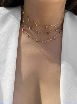 Sonia Hou Rice Bead Chain Necklace