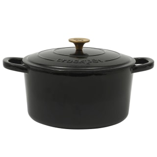 Crock Pot Artisan Round Enameled Cast Iron Dutch Oven with Gold Handle (7 Quart)