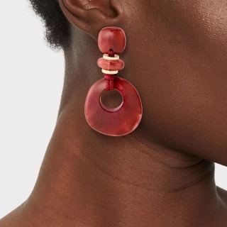 Universal Thread Semi-Precious Beaded Quartz and Tiered Drop Earrings