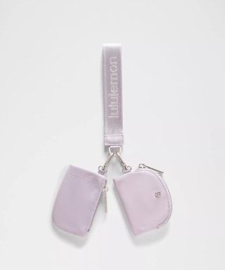 Lululemon Dual Pouch Wristlet Metallic Wordmark