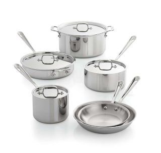 All-Clad D3 3-Ply Stainless Steel 10-Piece Cookware Set