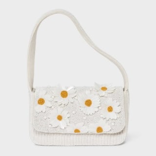 A New Day Embellished Beaded Flap Shoulder Bag
