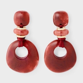 Universal Thread Semi-Precious Beaded Quartz and Tiered Drop Earrings