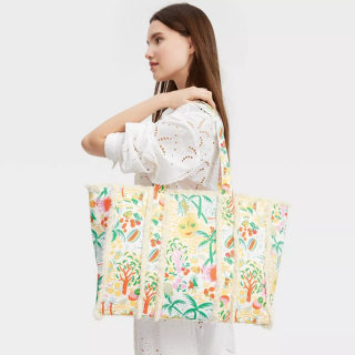 Roller Rabbit x Target Vacation Fringe Canvas Tote Bag