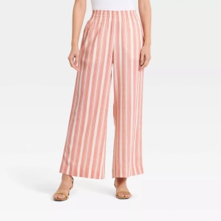 A New Day Linen Wide Leg Pull-On Pants