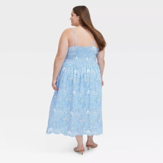 Roller Rabbit x Target Floral Vines Drop Waist Midi A-Line Dress