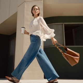 Time and Tru Shively Faux Leather Bucket Handbag