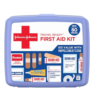 Band-Aid Travel Ready Portable Emergency First Aid Kit