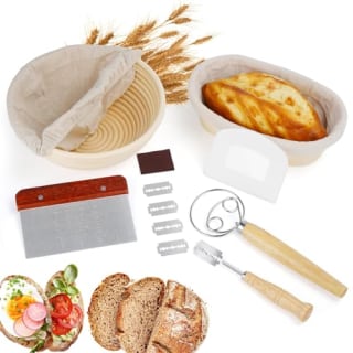 GOKALL Banneton Bread Proofing Baskets Set