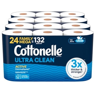 Cottonelle Ultra Clean Toilet Paper, 1-Ply