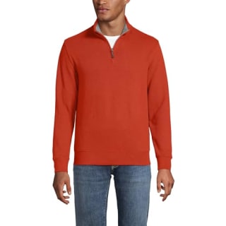 Lands' End Men's Bedford Rib Quarter Zip Sweater