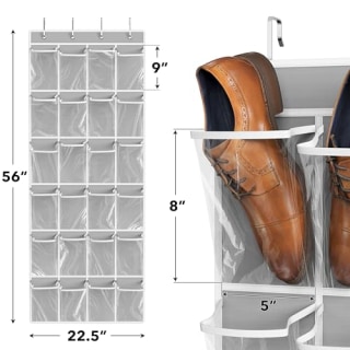 Simple Houseware 24-Pocket Over-the-Door Hanging Shoe Organizer