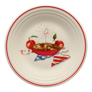 Fiesta Americana Apple Pie Classic Rim Luncheon Plate (9 Inch)