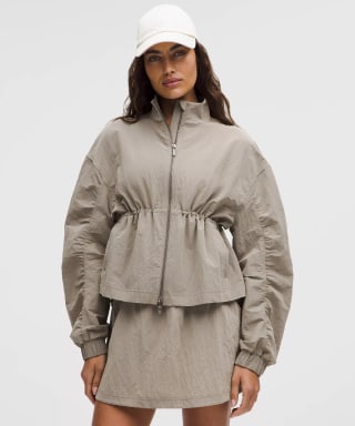 Crinkle Nylon Cinchable Jacket