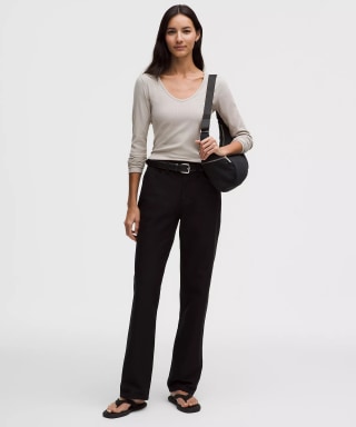 Lululemon Hold Tight Micro-Rib V-Neck Long-Sleeve Shirt