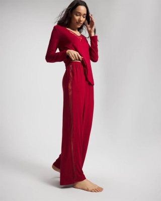 Soma Lace Relaxed Wide Leg Pajama Pant