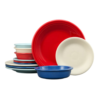 Fiesta Mixed Americana Classic Rim Dinnerware Set for 4 (12 Piece)
