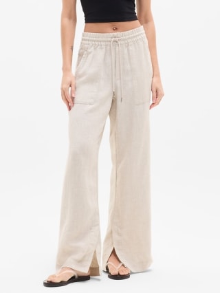 Retreat Linen High Rise Wide Leg Pant