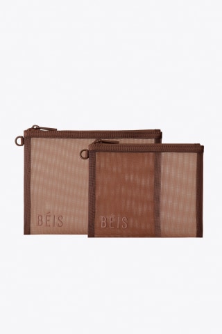 Béis The Mesh Pouch Duo in Maple
