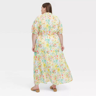 Roller Rabbit x Target Vacation Short Sleeve Maxi Dress