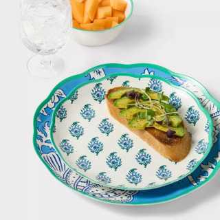 Roller Rabbit x Target Floral Vines Melamine Dinner Plates Blue (4 Piece)