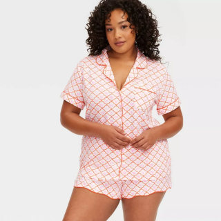 Roller Rabbit x Target Geo Hearts Short Sleeves and Shorts Pajama Set