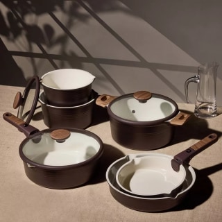 Carote Ceramic Nonstick Cookware Set with Detachable Handle (24 Piece)