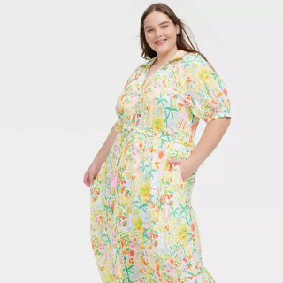 Roller Rabbit x Target Vacation Short Sleeve Maxi Dress