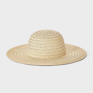 Shade & Shore Packable Straw Short Brim Floppy Hat