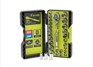 Ryobi 26-Piece 1/4 in. Drive Ratchet and Socket Set