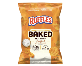 Ruffles Baked Oven Baked Ruffles Cheddar Sour Cream, 6.25 Ounce