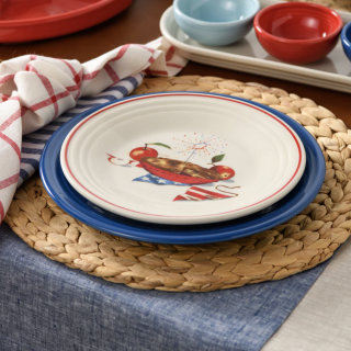 Fiesta Americana Apple Pie Classic Rim Luncheon Plate (9 Inch)